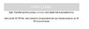 Transfer Kart Talep Etme
